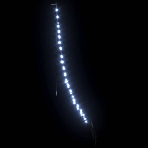LED коледна елха с колчета за земя Хладно бяло 182 см Метал