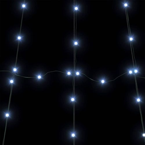 LED коледна елха с колчета за земя Хладно бяло 182 см Метал