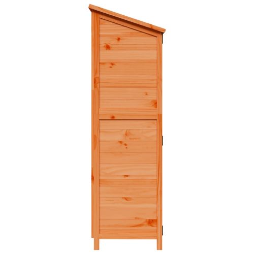 Градина постройка Кафяво 106 x 56 x 176,5 cm Солидно ела дърво