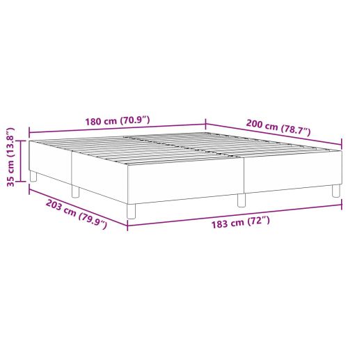 Платформено легло Светлосиво 180 x 200 cm Кордюрова тъкан