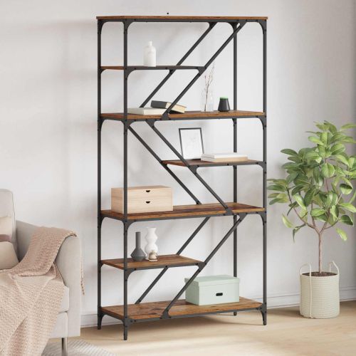 Рафт за книги 9 нива 91 x 36 x 176 см Инженерна дървесина