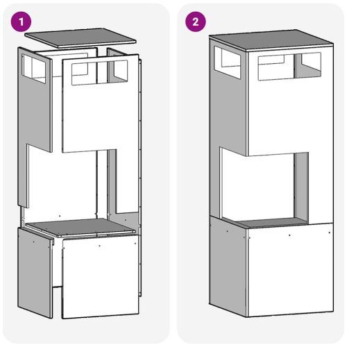 Котел за огън Кафяво 35 x 35 x 100 см Патинираща стомана