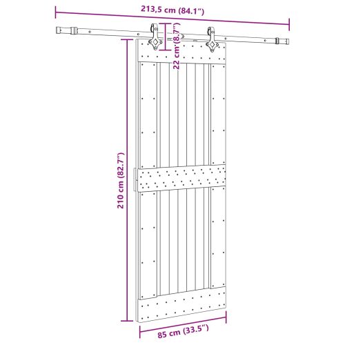 Преплъзваща се врата NARVIK 85 x 210 см (213,5 см)