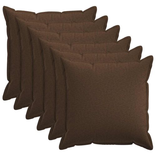 Калъфка за възглавница 6 pcs HOUTEN Кафяво 80 x 80 cm