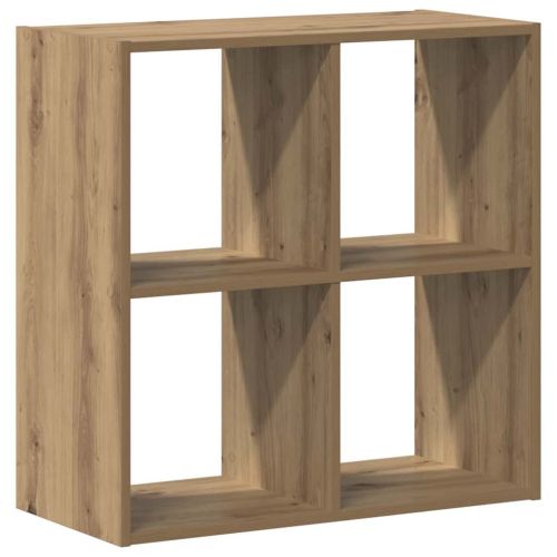 Библиотека, дъб артизан, 68,5x32x68,5 см, инженерно дърво