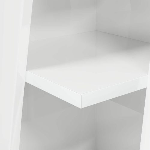 Ъглов шкаф 27,5x27x102см Инженерна дървесина Лъскаво бяло