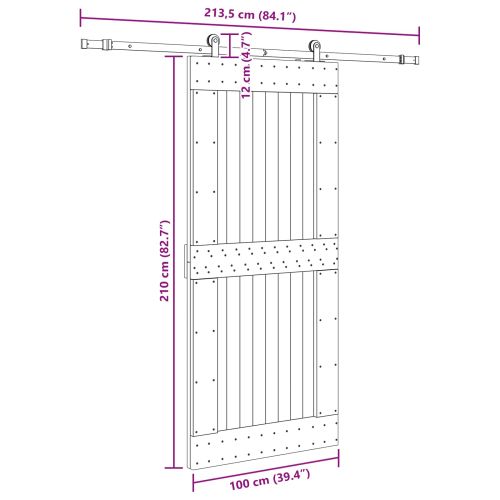 Преплъзваща се врата NARVIK 100 x 210 см (213,5 см)