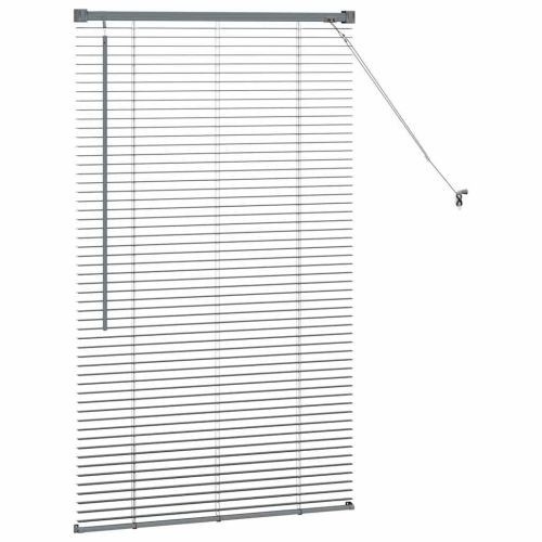 Венецианска щора Тъмносиво 130 x 80 см 25 мм Алуминий