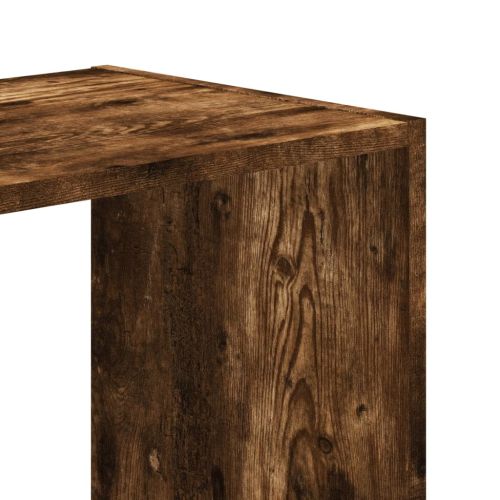 Библиотека, опушен дъб, 102x32x102 см, инженерно дърво