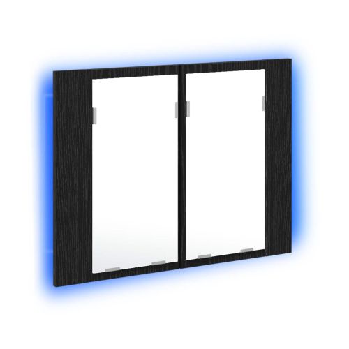 Шкаф с огледало за баня Черния дъб 60 x 12 x 45 см