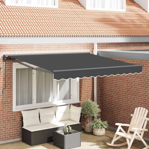 Рамка за сенник Антрацит 350 x 250 cm Полиестер с PU покритие