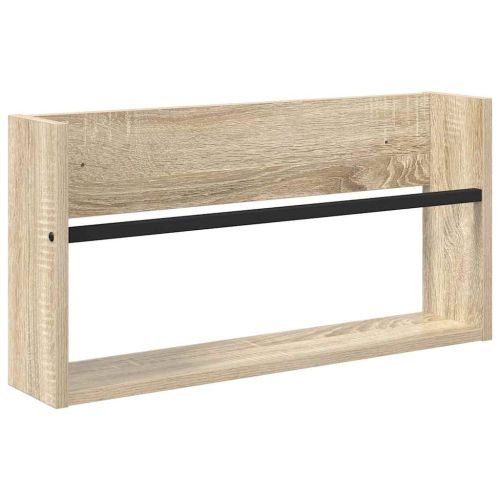 Етажерка за списания с рафт Сонома дъб 60 x 12 x 30 см