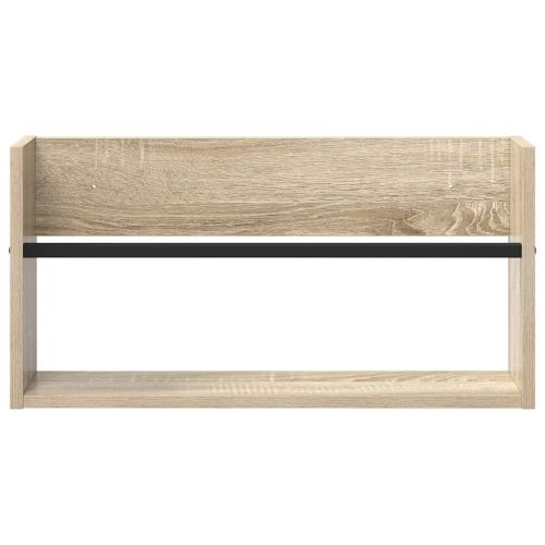 Етажерка за списания с рафт Сонома дъб 60 x 12 x 30 см