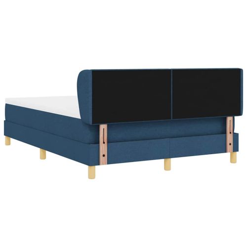 Легло с пружинирана основа с таблото Синьо 140 x 190 cm текстил