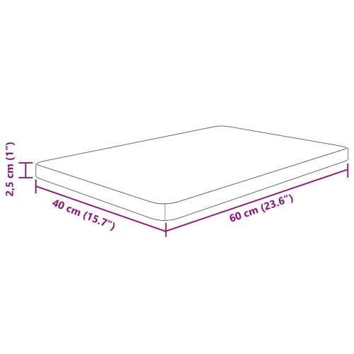 Плот за баня 60x40x2,5 см необработено масивно дърво