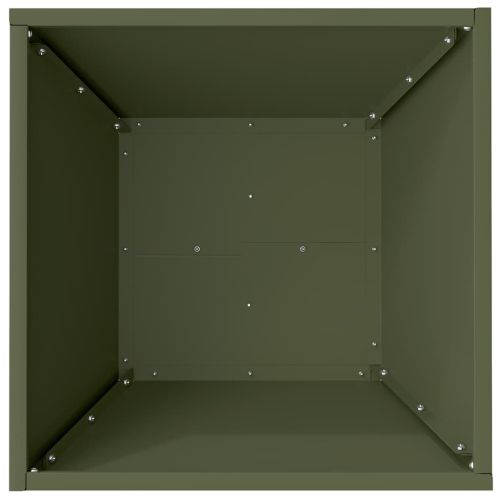 Градинска саксия Маслиненозелено 40 x 40 x 15 см