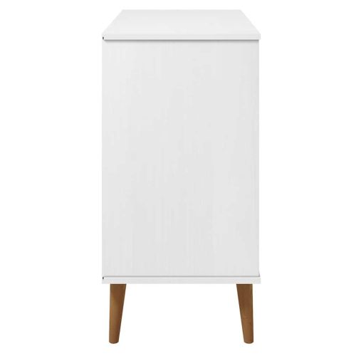 Сайдборд MOLDE бял 90x40x80 см бор масив
