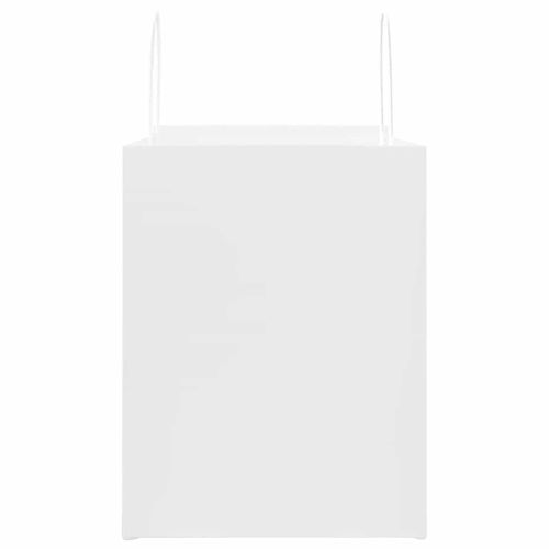 Хартиени торбички 250 бр с дръжки бели 32x22x28 см