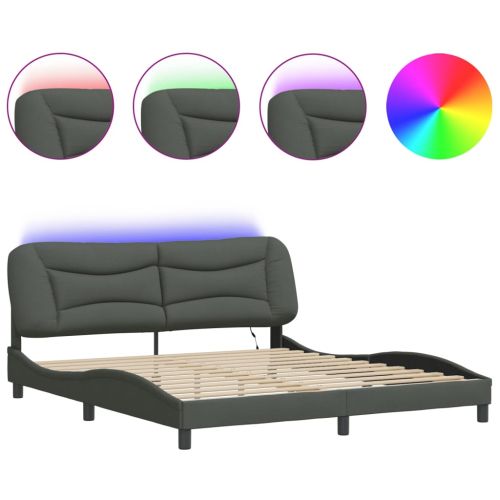 Рамка за легло с LED без матрак Hvar, 180x200 см, плат