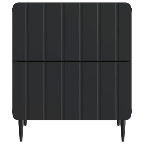 Нощен шкаф 2 бр. Черно 43 x 34,5 x 49,5 см Инженерна дървесина