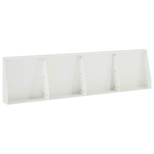 Задържащи стени 4 бр. 40 x 12 x 30 см Стомана Бяло