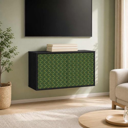 Стенен телевизионен шкаф GELEEN 69 x 33 x 40 см Черен дъб