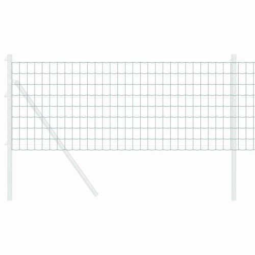 Европейска ограда 0,6 x 10 м Желязо с PVC покритие Зелено