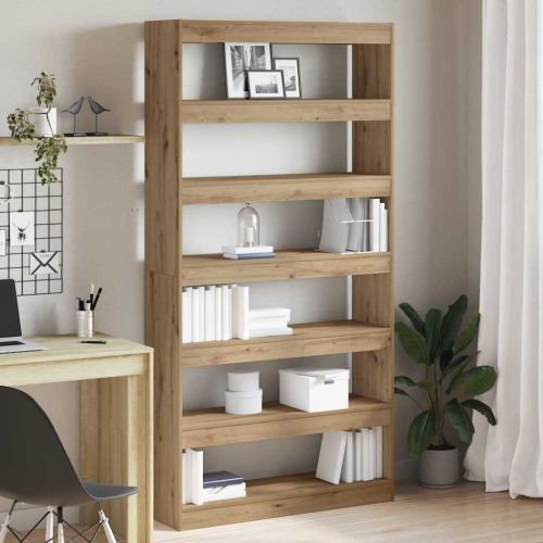 Шкаф за книги 6 нива 100 x 30 x 198 см Инженерна дървесина