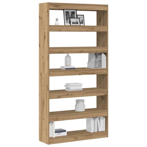 Шкаф за книги 6 нива 100 x 30 x 198 см Инженерна дървесина
