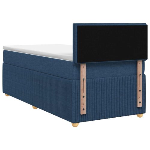 Континентално легло с матрак Синьо 80 x 200 cm Текстил