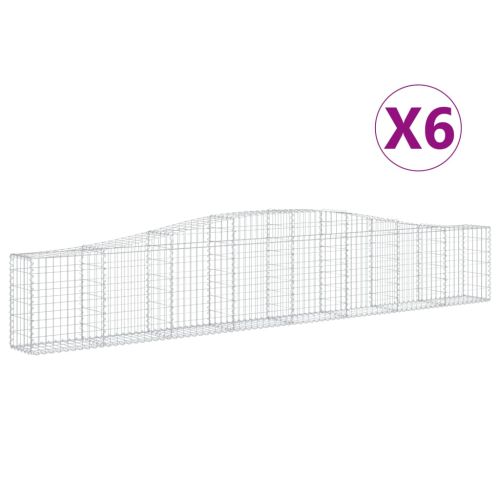 Габионни кошници арка 6 бр 400x30x60/80 см поцинковано желязо
