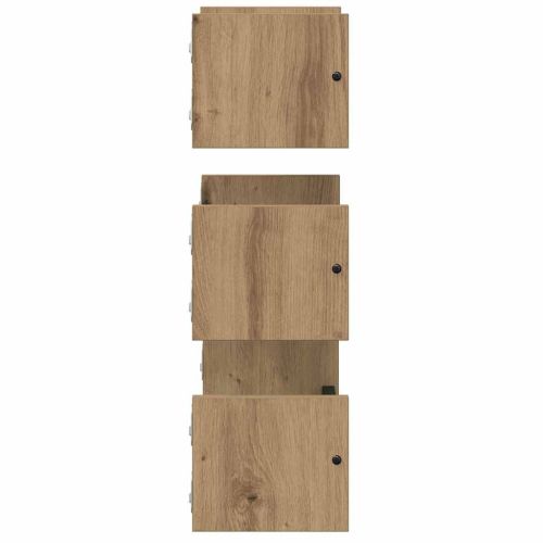 Комплект стенни рафтове 3 бр. Дъб 40x16x14см
