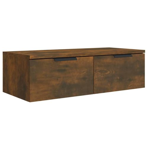 Стенни шкафове, 2 бр, опушен дъб, 68x30x20 см, инженерно дърво