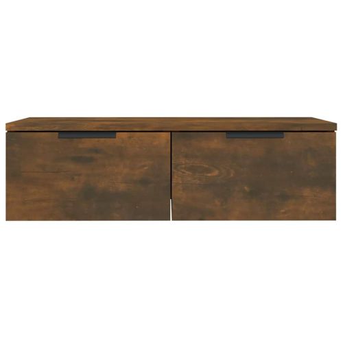 Стенни шкафове, 2 бр, опушен дъб, 68x30x20 см, инженерно дърво