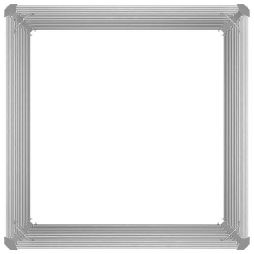 Повдигната леха, 100 x 100 x 77 см, поцинкована стомана, сива