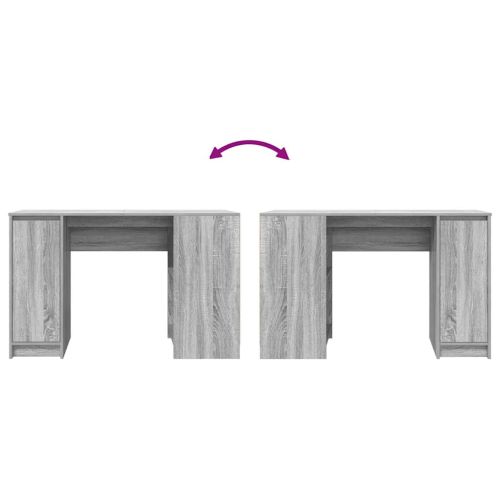 Бюро, сив сонома, 120x42x76 см, инженерно дърво