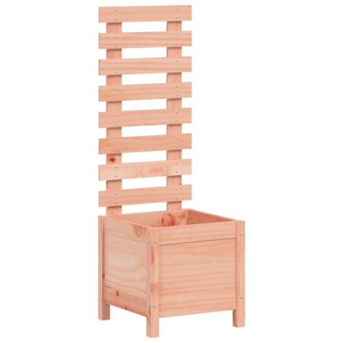 Градинска кашпа със стойка 39x39,5x114 см дугласко дърво масив