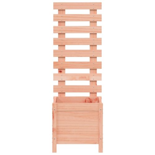 Градинска кашпа със стойка 39x39,5x114 см дугласко дърво масив