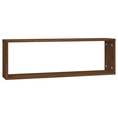 Стенни рафтове, 4 бр, кафяв дъб, 80x15x26,5 см, инженерно дърво