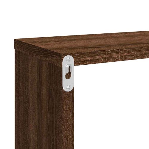 Стенни рафтове, 4 бр, кафяв дъб, 80x15x26,5 см, инженерно дърво