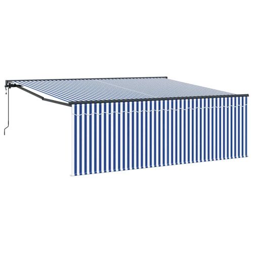 Прибираща се тента Синьо и бяло 400 × 300 cm