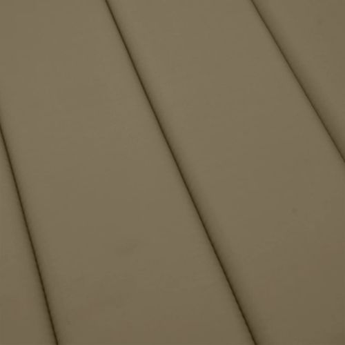 Шалте за шезлонг, меланж таупе, 200x50x4 см, плат