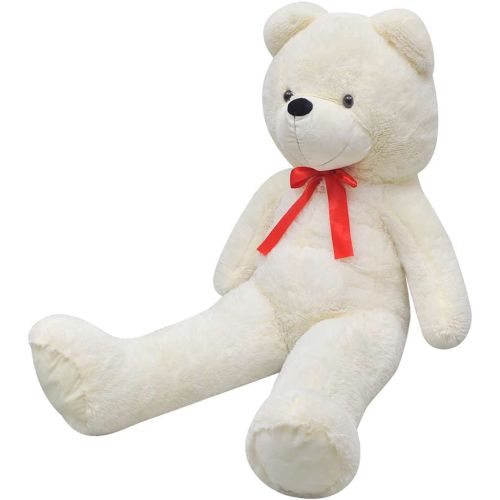 Мека плюшена играчка мече XXL бяло 160 см