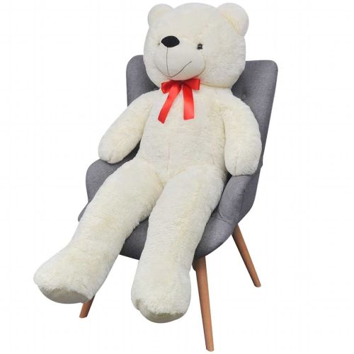 Мека плюшена играчка мече XXL бяло 160 см