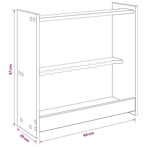 Стойка за билярдно щеки Инженерна дървесина 60 x 20 x 57 см