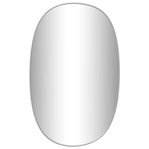 Стенно огледало сребро 70x45 см овално