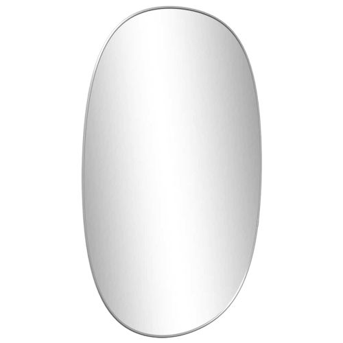 Стенно огледало сребро 70x45 см овално