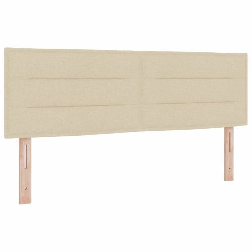 Легло с пружинирана основа с таблото Крем 140 x 200 cm текстил