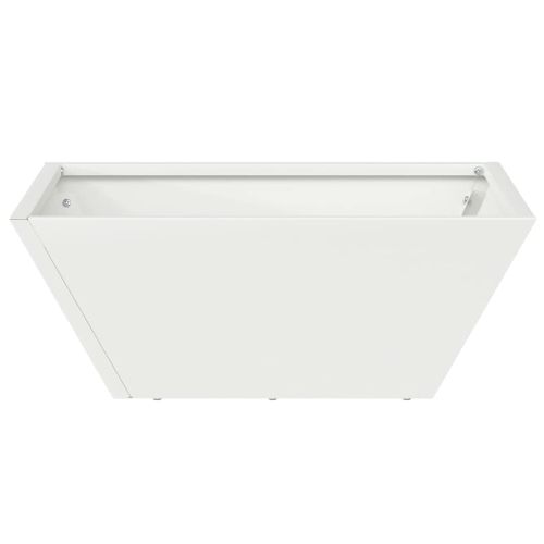 Градинска саксия Бяло 40 x 40 x 15 см Студено валцована стомана