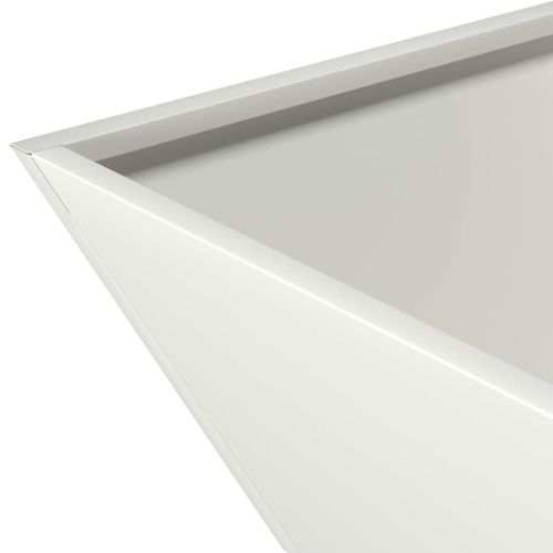 Градинска саксия Бяло 40 x 40 x 15 см Студено валцована стомана